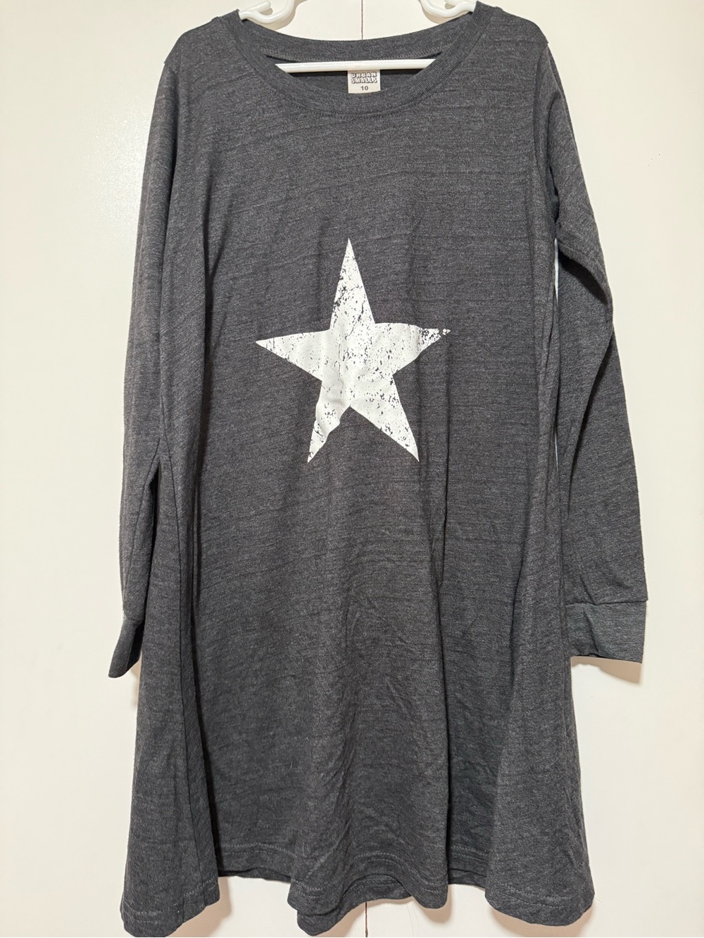Kids Gray Star Casual Dress - Unbranded